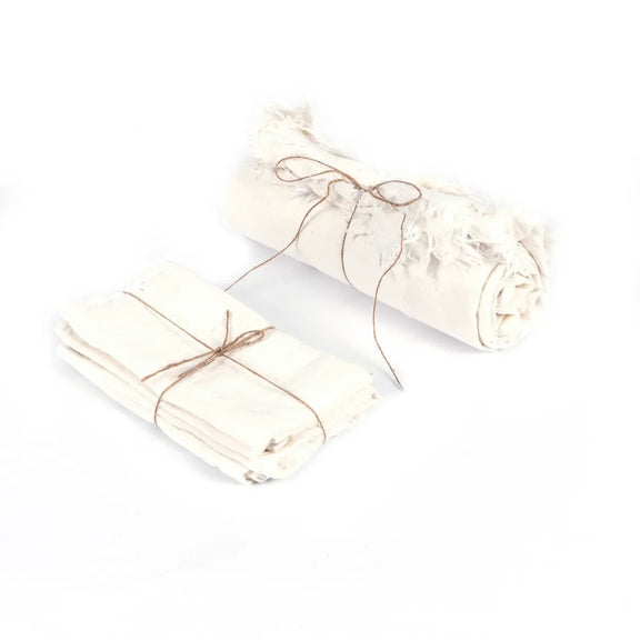 Nappe en lin blanc 150x200 cm