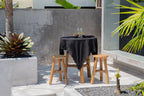 Nappe en lin noir 150x200 cm pour table à manger