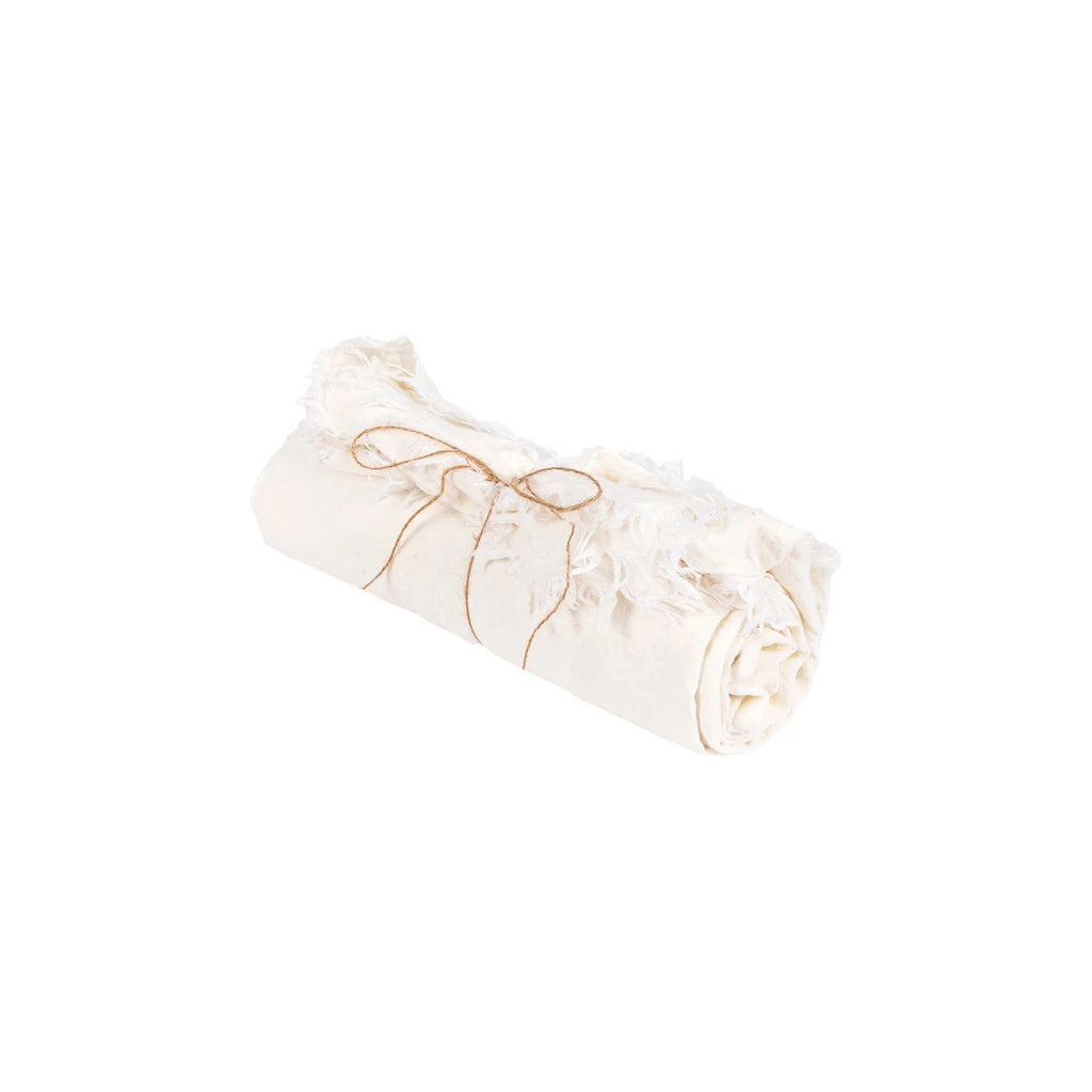 Nappe rectangulaire en lin blanc cassé douceur naturelle – 180x300 cm