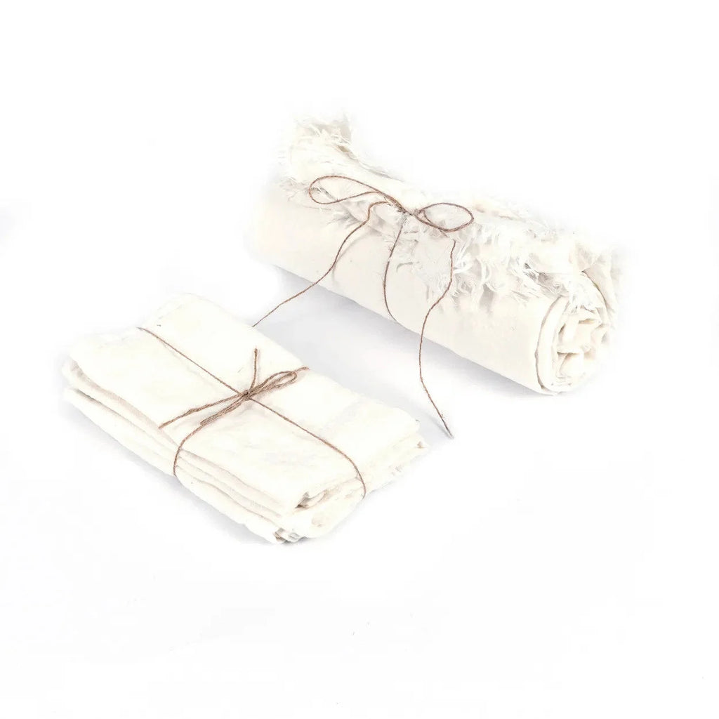 Nappe rectangulaire en lin blanc cassé douceur naturelle – 180x300 cm