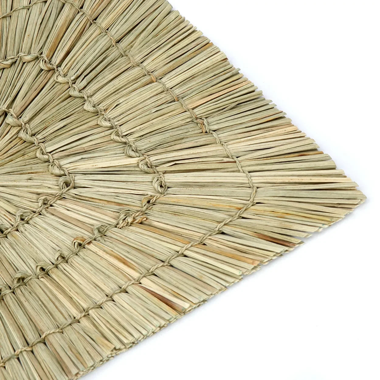 Placo rectangulaire en herbe Alang Alang tressée naturel, tapis de table en paille