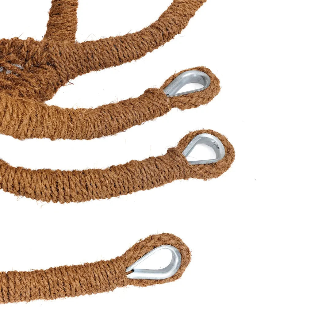 Anneaux suspendus en métal renforcé enveloppés de corde pour La nuance carrée Coco Naturelle