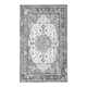 Paillasson persan en polyester noir et blanc 50x80 cm