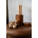 Pailles réutilisables en bambou naturel avec brosse de nettoyage et gingembre