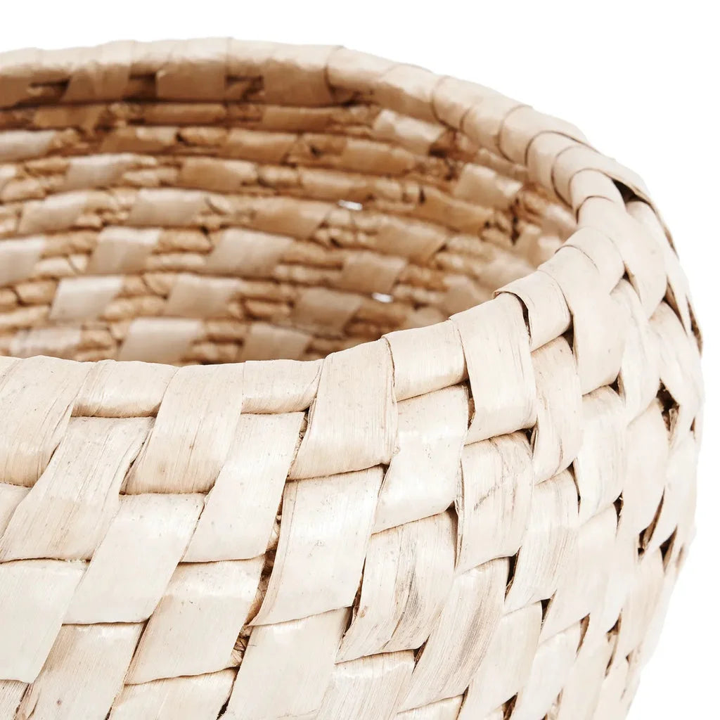Panier Chidi tissé de couleur claire pour rangement ou décoration