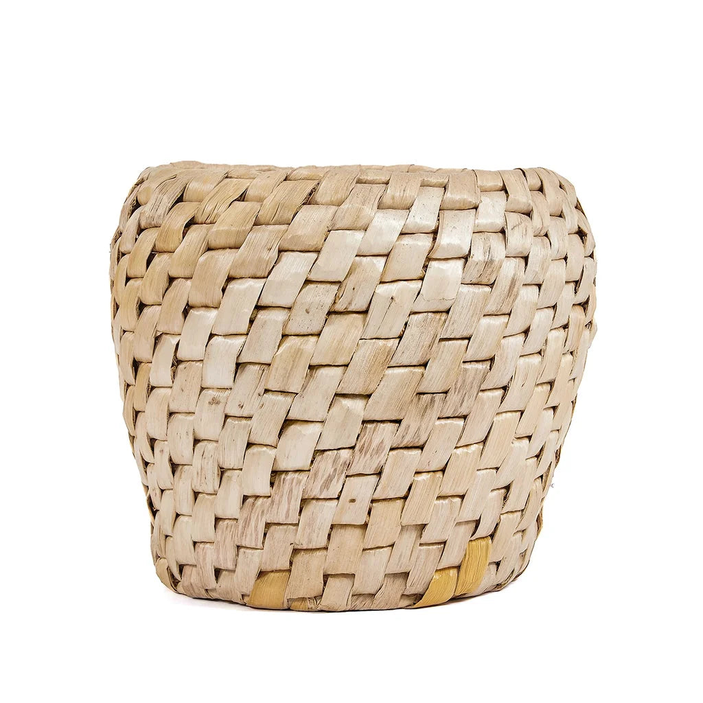 Panier en tressé cylindrique Le Panier Chidi pour rangement élégant