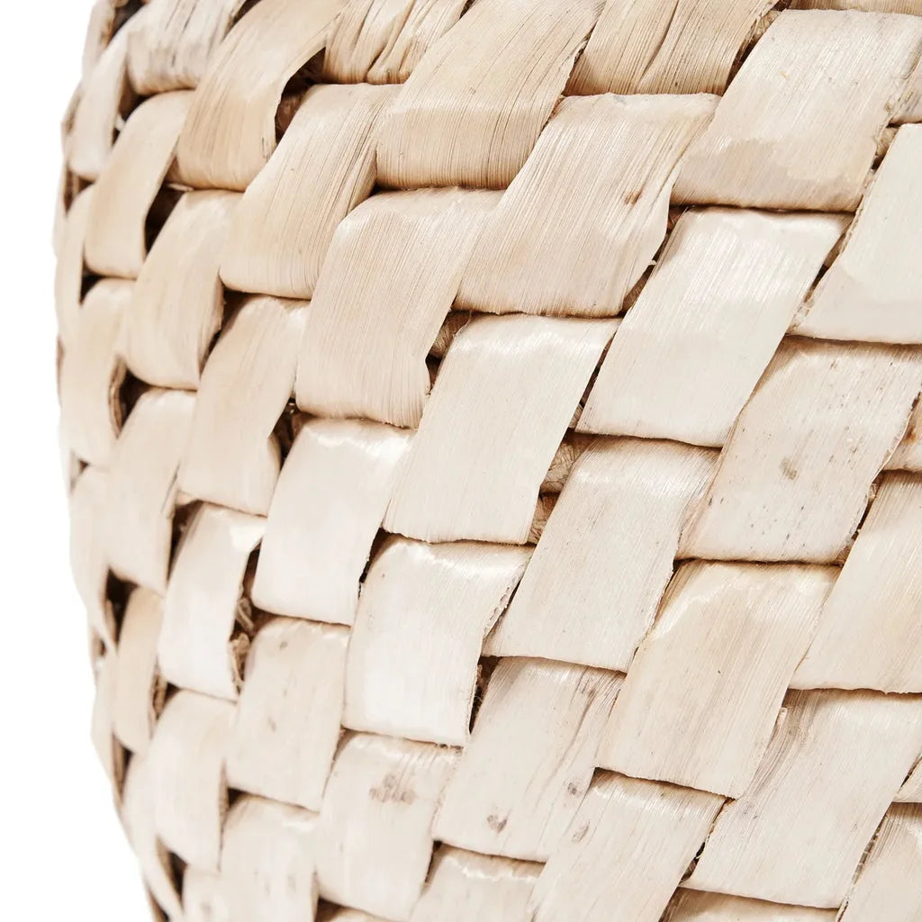 Texture du panier en paille tissée Le panier Chidi