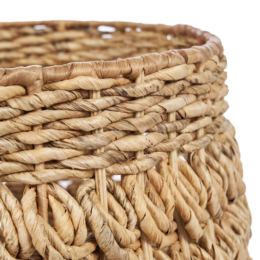 Panier en feuille de bananier naturel tissé 50x57 cm, rangement écologique et élégant