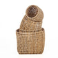 Paniers en feuilles de bananier tressées empilés, 29 cm naturel pour rangement