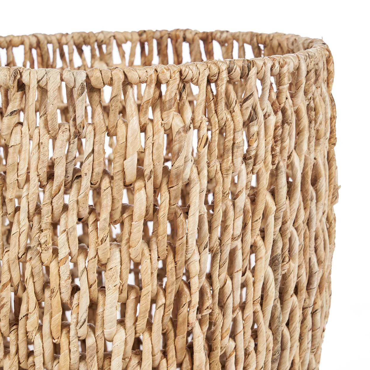 Panier en feuilles de bananier tressées naturel 29 cm pour rangement et décoration