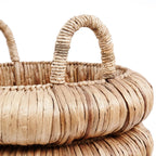 Panier en jacinthe d’eau naturel avec poignées 66 cm