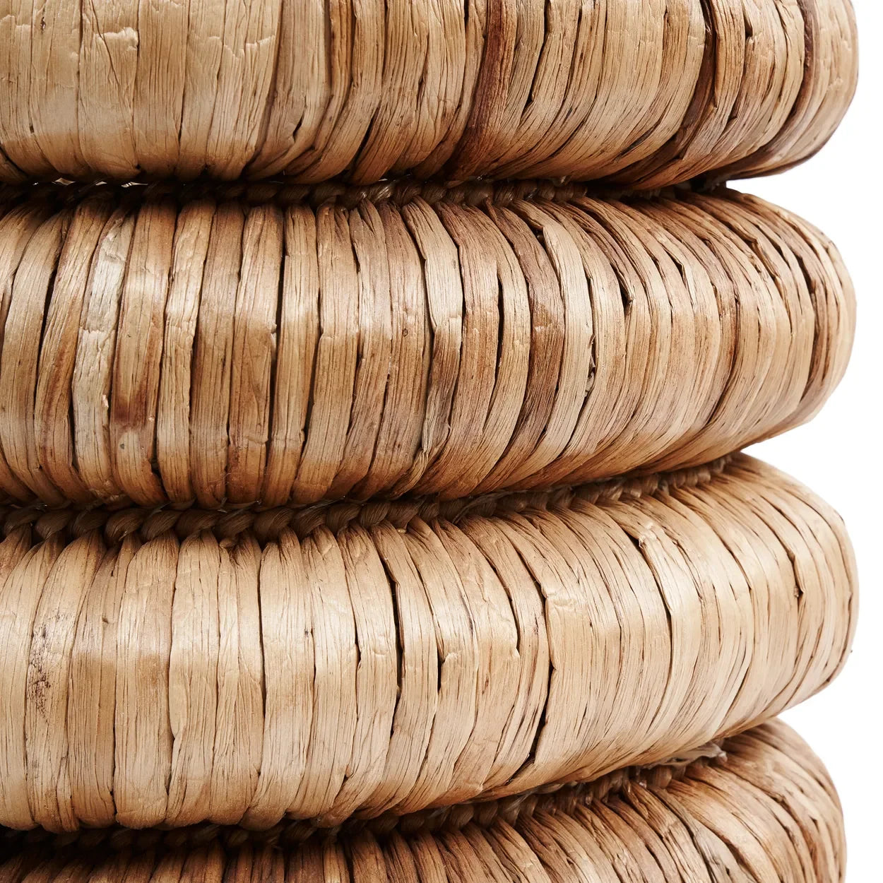 Anneaux en paille tissée naturels avec poignées pour Panier en jacinthes d’eau 66 cm