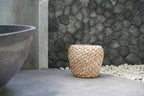 Panier en jacinthe d’eau tressée – Ø41 cm