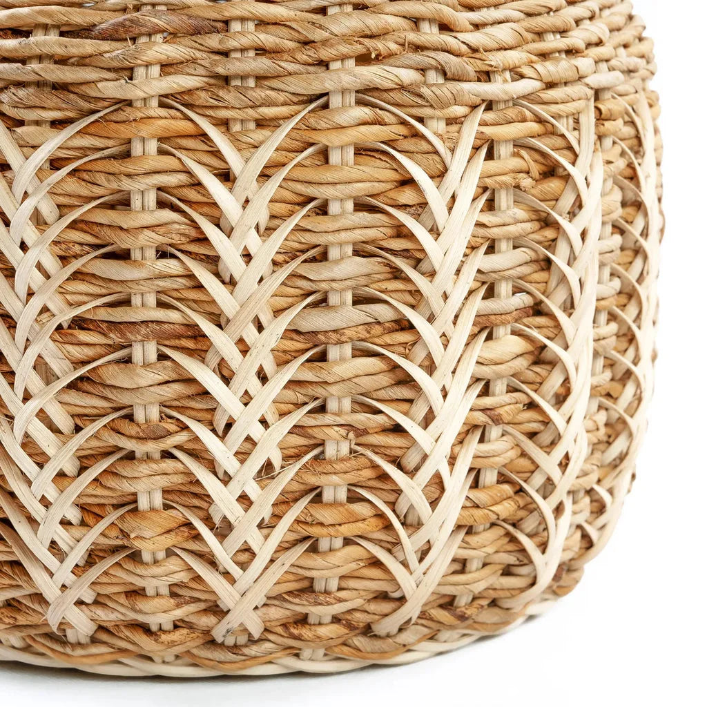 Panier décoratif tissé naturel Le panier Luziru Naturel pour rangement élégant