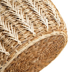 Panier en osier avec fronds de palmier décoratifs pour Le panier Luziru Naturel