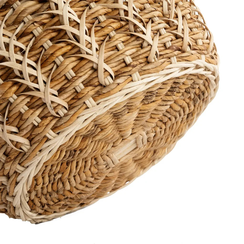 Panier en osier tissé Le panier Luziru Naturel pour rangement et déco