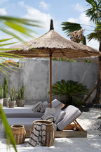 Parapluie de plage en chaume pour Le Panier Luziru - Naturel