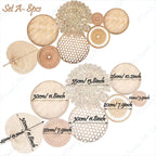 Panier mural osier et rotin lot de 8 set A