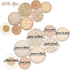 Panier mural osier et rotin lot de 8 set B