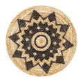 Panier mural rond en rotin motif étoile noire naturel – Ø90 cm