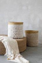 Panier décoratif fait main pour Le Panier Pandan #2 en fibres naturelles