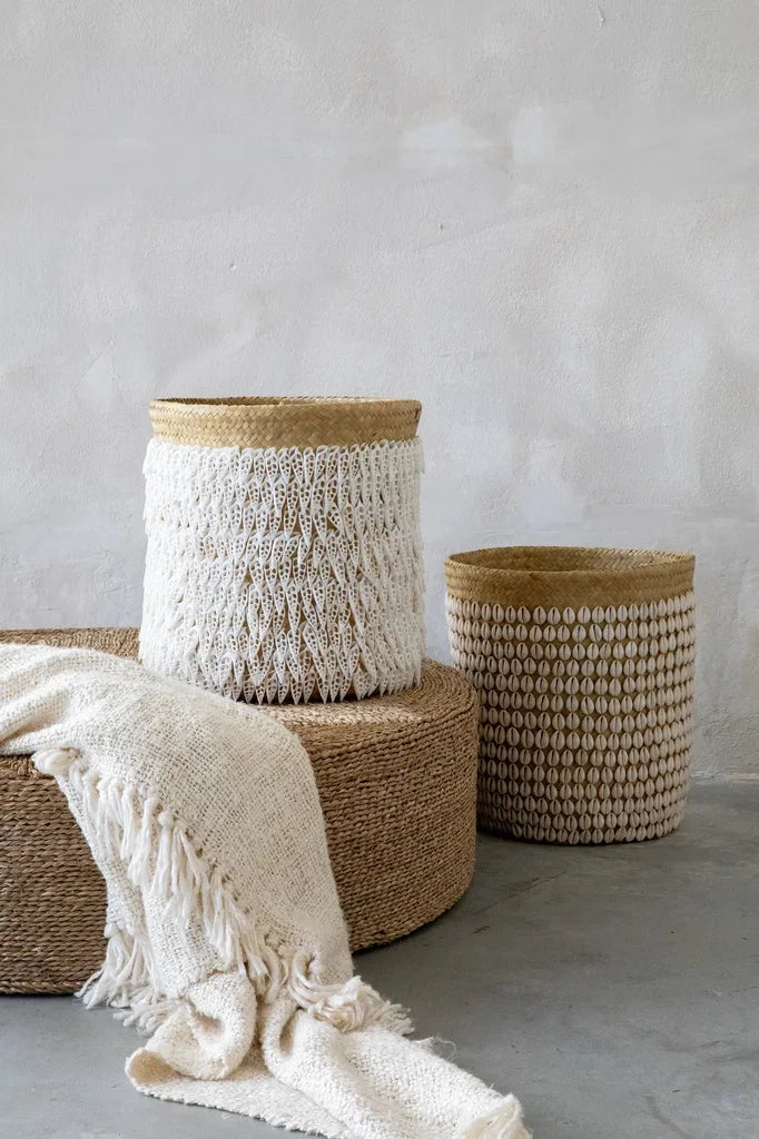 Panier décoratif fait main pour Le Panier Pandan #2 en fibres naturelles