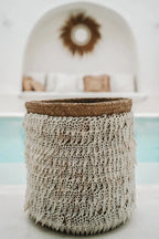 Panier en rotin avec franges de coquillages pour Le Panier Pandan #2
