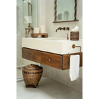 Panier de rangement cylindrique en rotin naturel avec couvercle décoratif – H45 cm