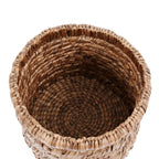Panier de rangement rond en jacinthe d’eau tressée naturel Ø34 cm