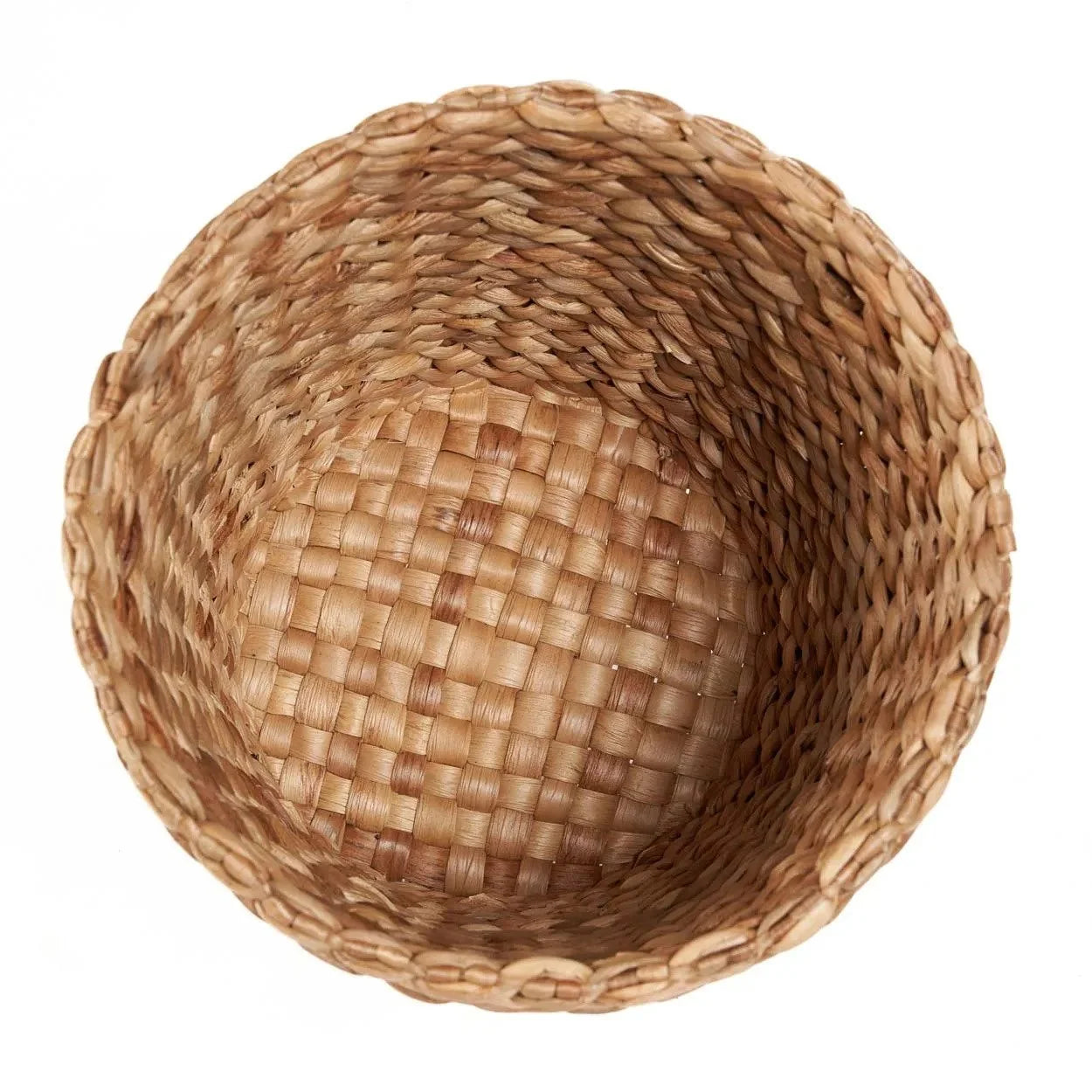 Panier de rangement en jonc de mer tressé naturel cylindrique en paille