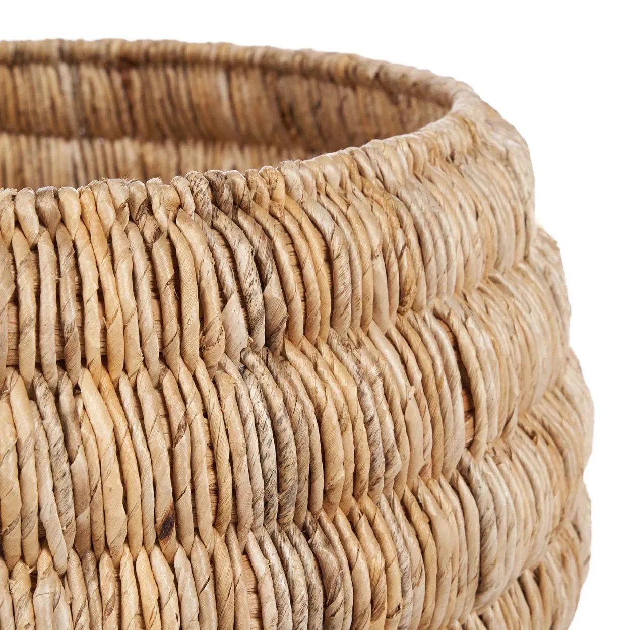 Panier rond en feuille de bananier naturel 58x37 cm