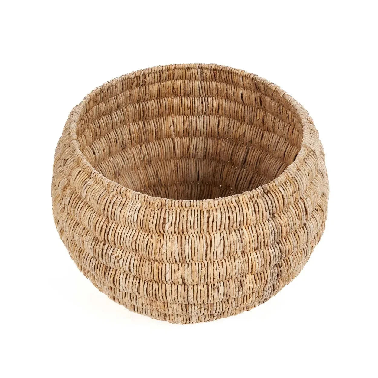 Panier rond en feuille de bananier naturel 58x37 cm