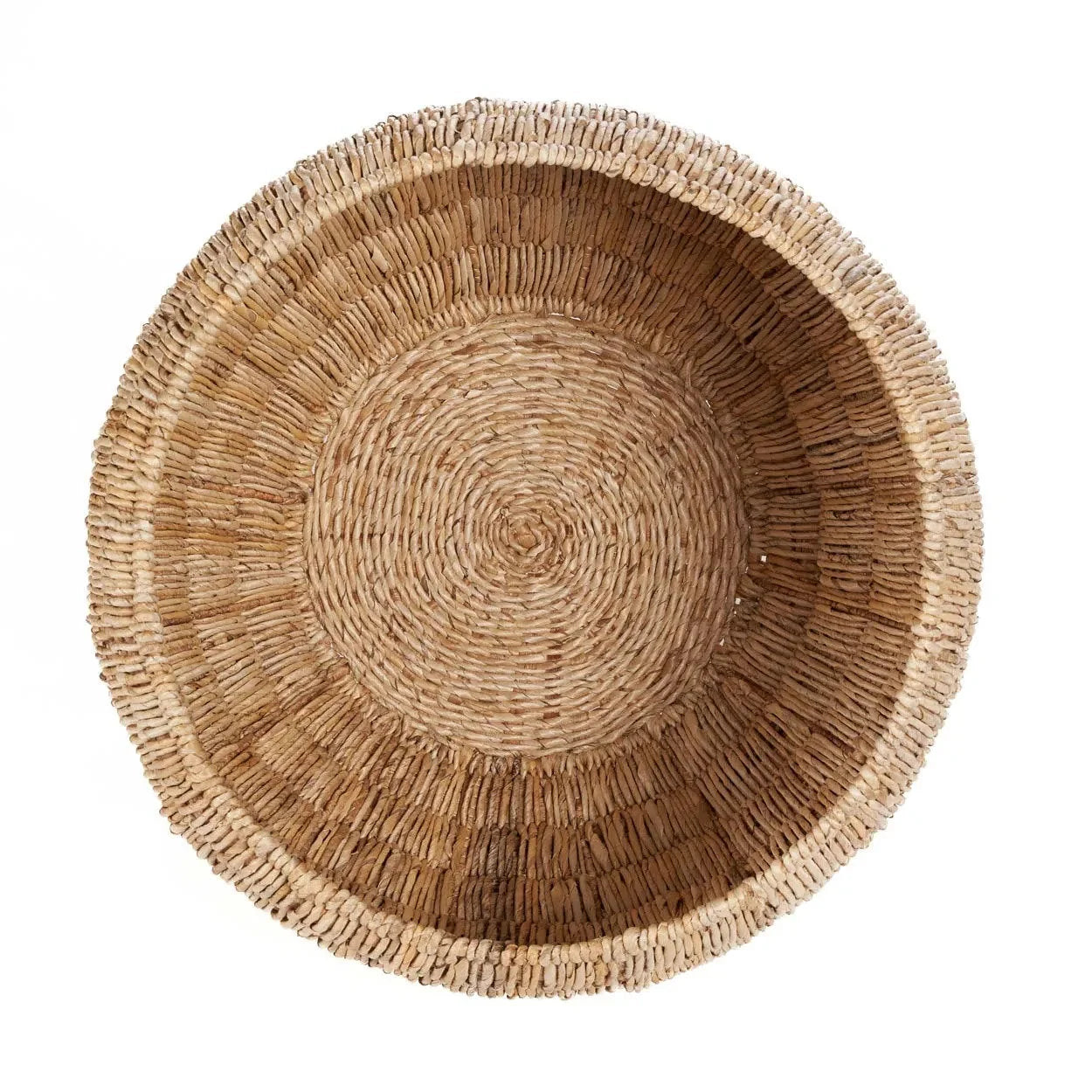 Panier rond en feuille de bananier naturel 58x37 cm