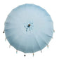 Parasol balinais 180 cm en bois et tissu bleu pastel