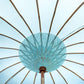 Parasol balinais 180 cm en bois et tissu bleu pastel