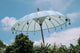 Parasol balinais 180 cm en bois et tissu bleu pastel