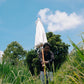 Parasol crème 250 cm avec pampilles