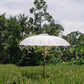 Parasol crème en tissu Naghata 280 cm avec bois sculpté