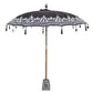 Parasol en tissu imperméable 250 cm noir
