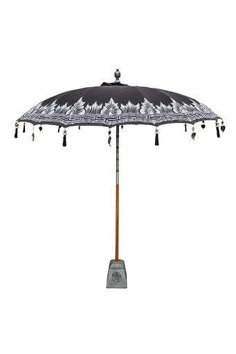 Parasol en tissu imperméable 250 cm noir