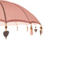 Parasol en tissu rose poudré 250 cm