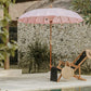 Parasol en tissu rose poudré 250 cm