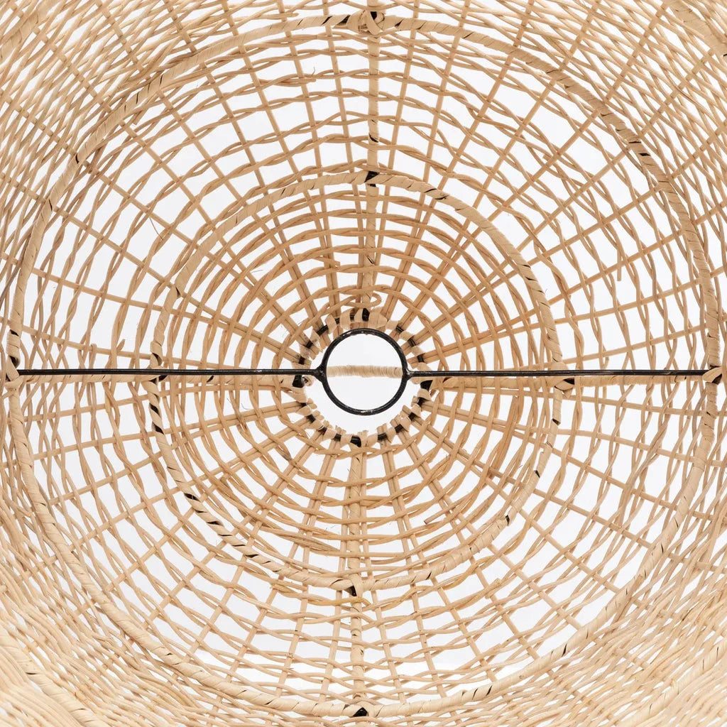 Abat-jour en osier tissé pour le pendentif Amalfi Naturel M