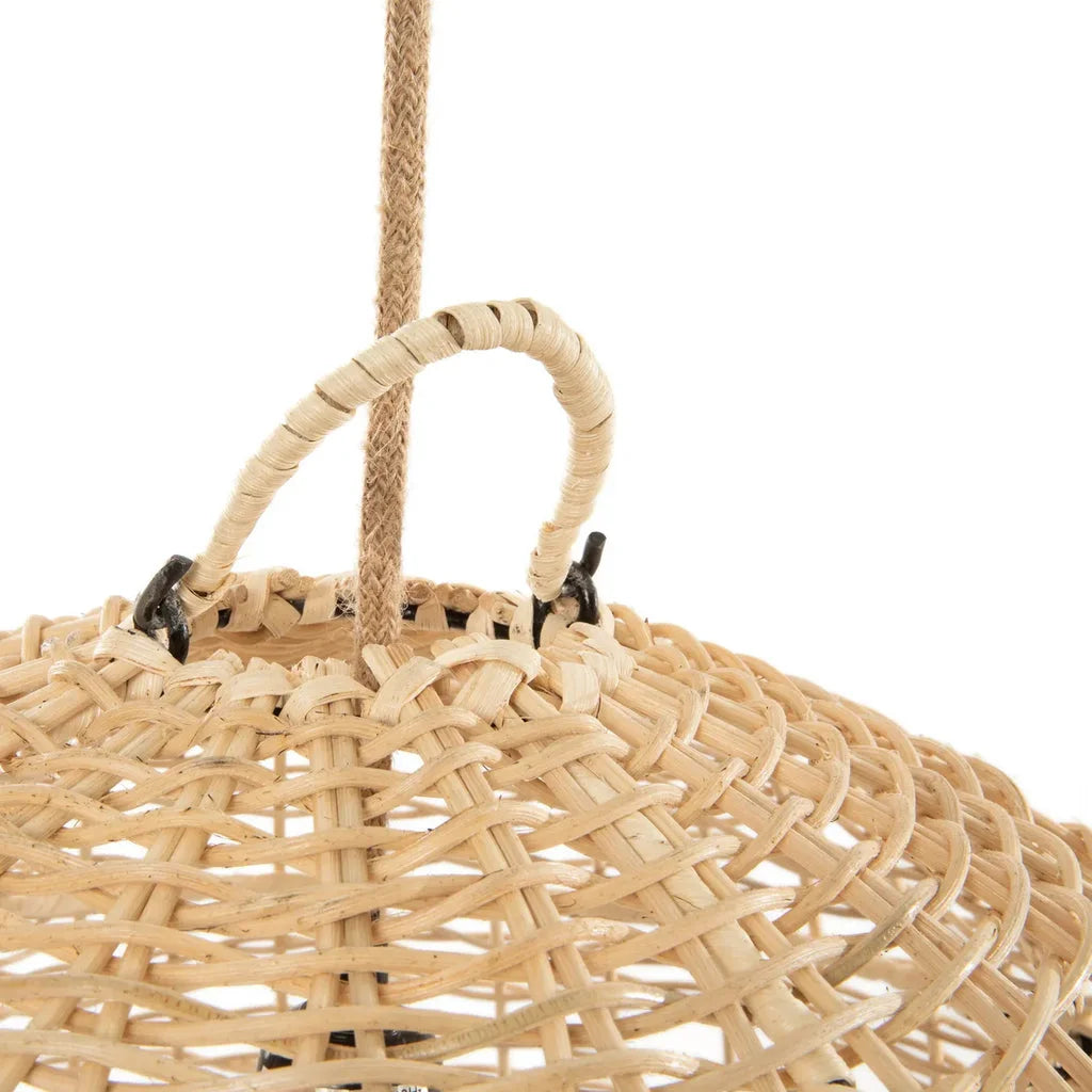 Suspension en rotin tissé pour luminaire Le Pendentif Amalfi Naturel M