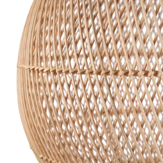 Abat-jour en rotin tissé pour suspension luminaires le pendentif bulle Naturel S