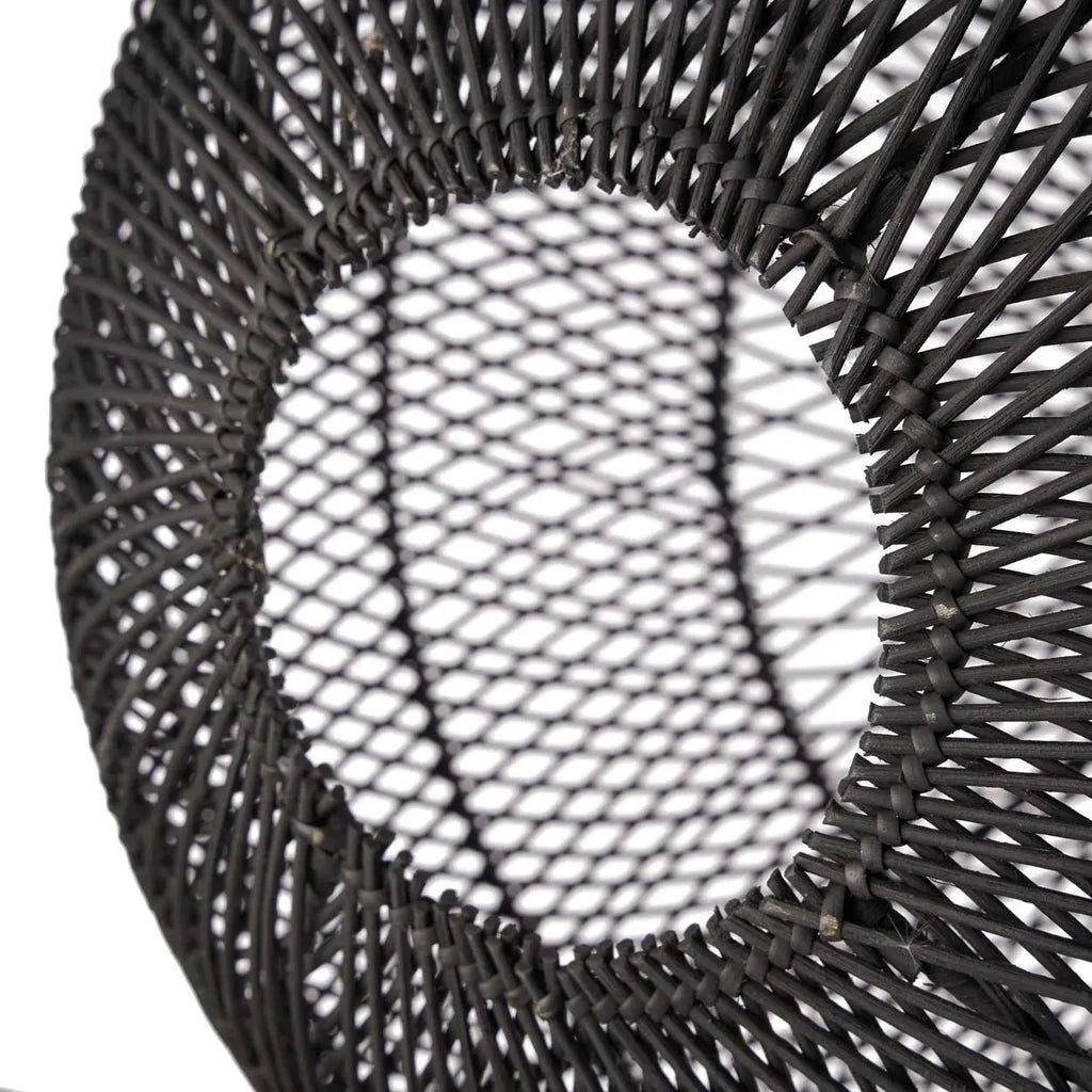 Panier en fil noir tressé de la collection Le Pendentif Bulle Noir M