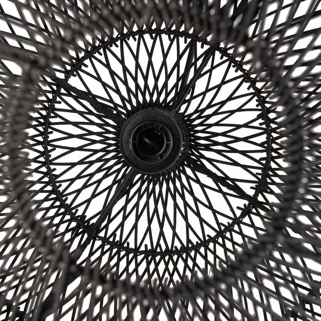 Suspension en métal noir tissé pour éclairage intérieur Le Pendentif Bulle Noir M