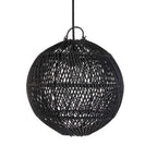 Suspension en tressé noir Le Pendentif Bulle S pour un éclairage moderne et élégant