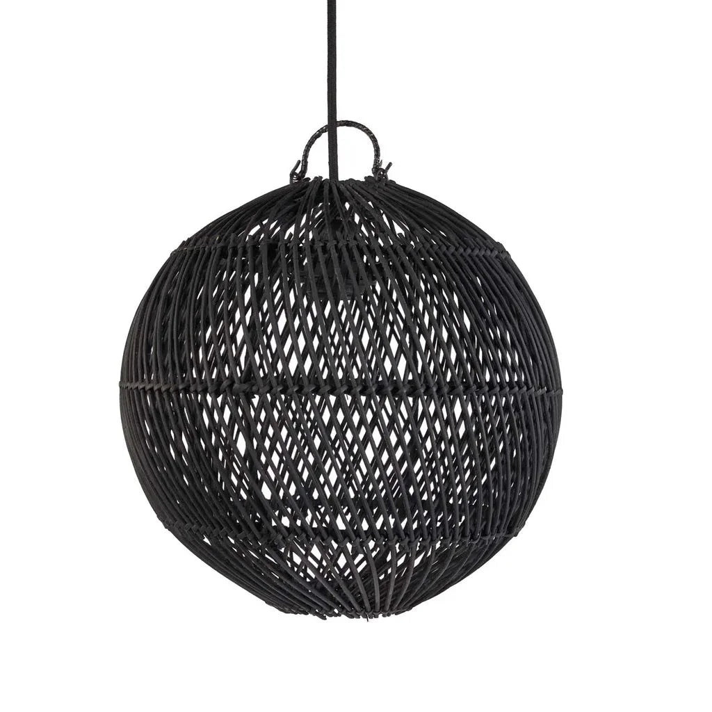 Suspension en tressé noir Le Pendentif Bulle S pour un éclairage moderne et élégant