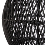 Sphere en rotin tressé noir pour le pendentif bulle - Noir - S